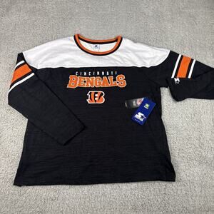 Womens Starter Cincinnati Bengals Long Sleeve T-Shirt Size XXL